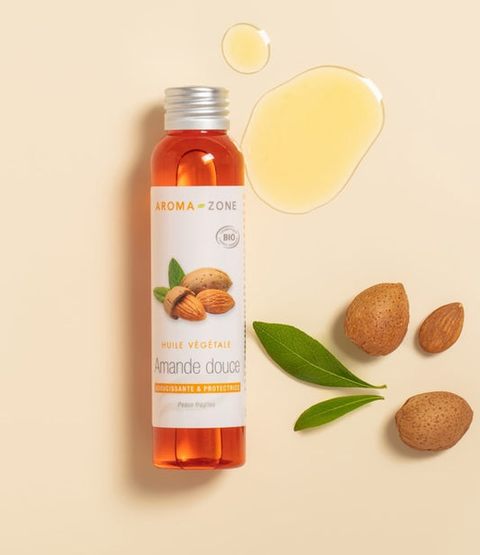 AROMAZONE Huile d'Amande douce BIO | Nourrissante Apaisante Adoucissante