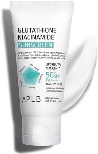 APLB Glutathione Niacinamide Sunscreen | Ecran solaire Hydratant Intense Non Gras SPF50+ PA++++
