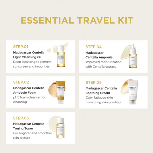 SKIN 1004 Madagascar Centella Travel Kit | Coffret de soins Format Voyage Routine Complete