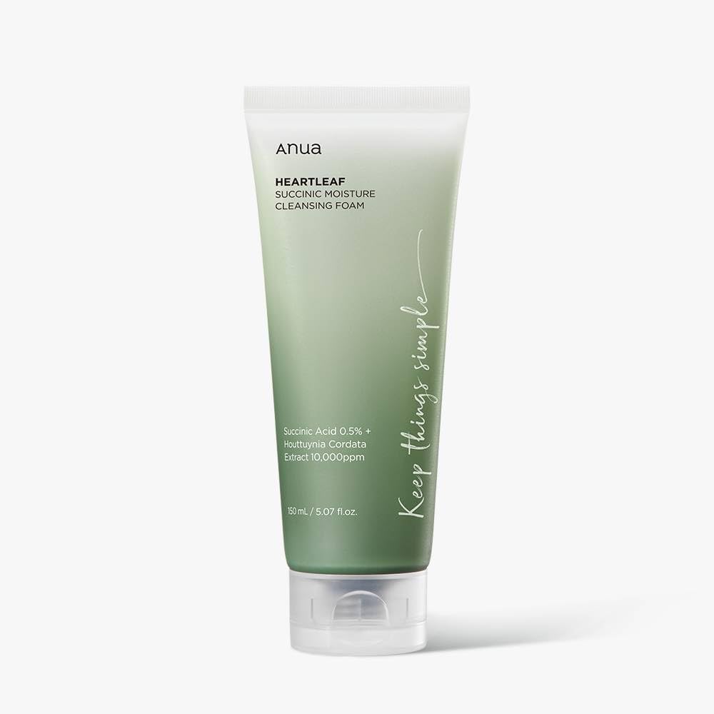 Anua Heartleaf Succinic Moisture Cleansing Foam | Mousse Nettoyante Hydratante Purifiante
