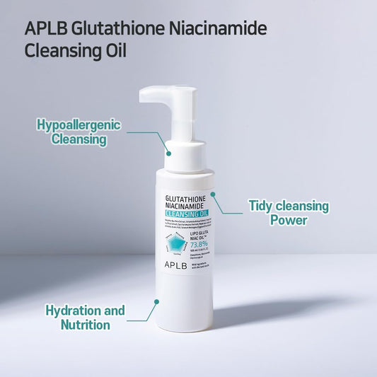 APLB Glutathione Niacinamide Cleansing Oil | Huile Démaquillante Uniformisant Illuminant