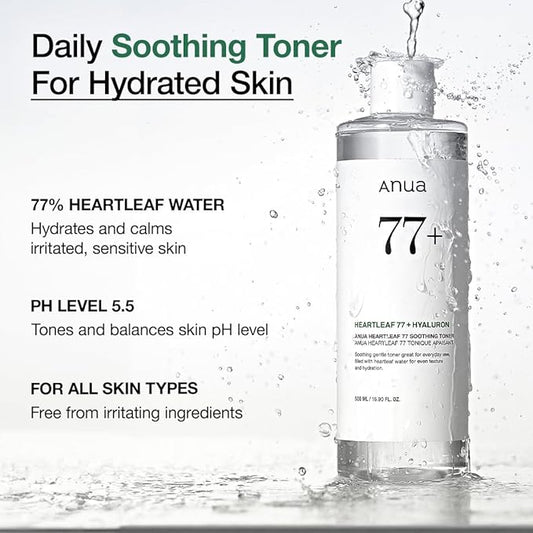 ANUA Heartleaf 77% Soothing Toner | Toner Apaisant Hydratant Purifiant