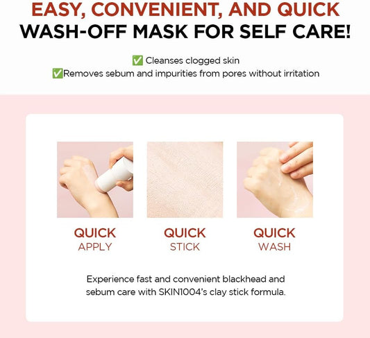 SKIN 1004 Madagascar Centella Poremizing Quick Clay Stick Mask | Masque Stick Purifiant Anti-Sébum & Points Noirs