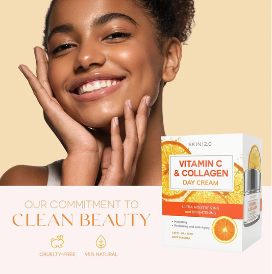 Skin 2.0 VITAMIN C & COLLAGEN day cream | Crème de jour Hydratation Optimale