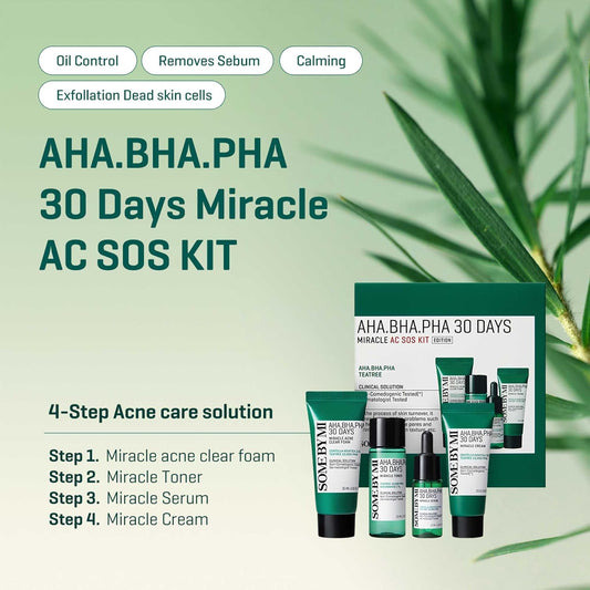 SOME BY MI AHA BHA PHA 30 Days Miracle AC SOS Kit | Kit Routine Complète 30 jours