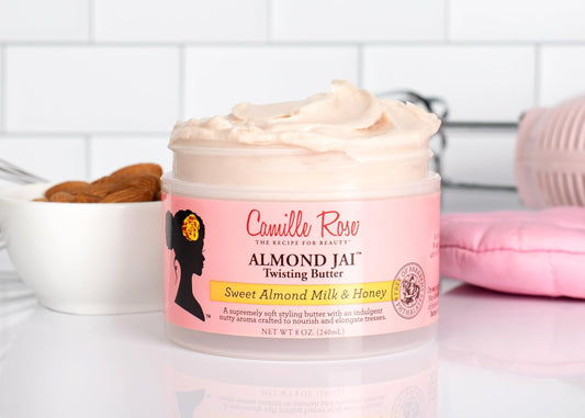 Camille Rose Almond Jai Twisting Hair Styling Butter | Crème Coiffante Nourrissante Hydratation longue durée