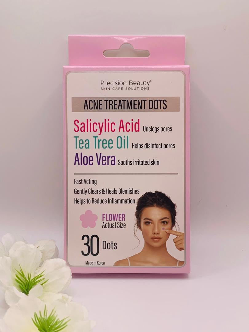 Precision beauty acne treatment dots Salicylic Acid Tea Tree Aloe Vera | Patch Visage Acné Apaisant