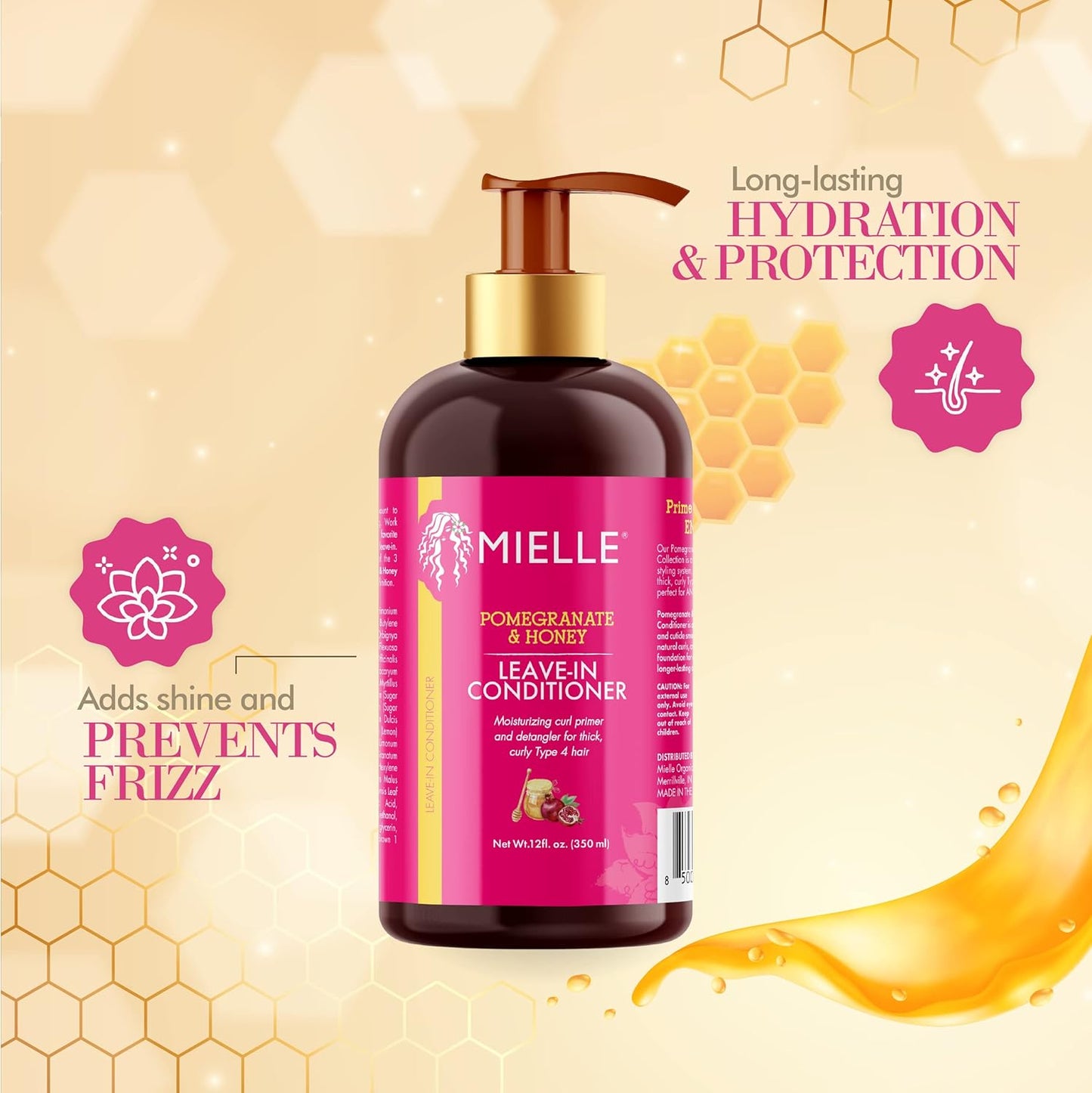Mielle Organics Pomegranate & Honey Leave-In Conditioner | Soin Sans Rinçage Ultra Nourrissant