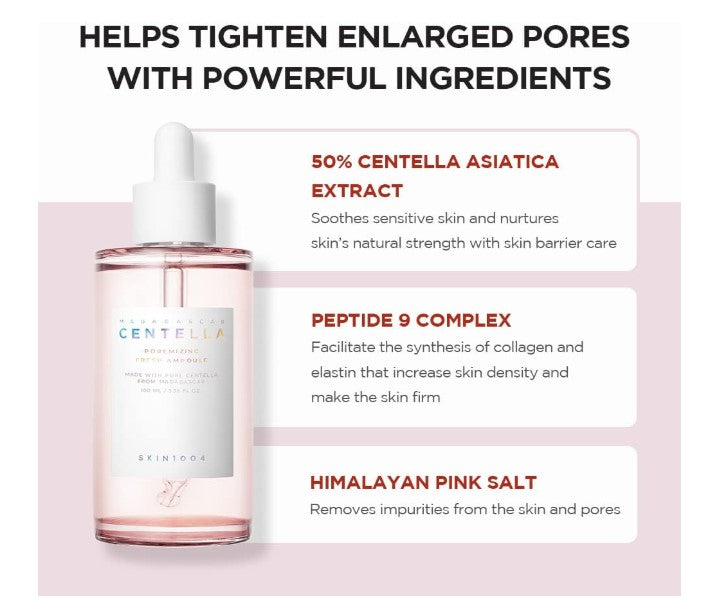 SKIN 1004 Madagascar Centella Poremizing Fresh Ampoule Mini | Sérum Rafraichissant & Régulateur Sébum