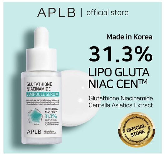 APLB Glutathione Niacinamide Ampoule Serum | Sérum Intensif Eclaircissant Lissant & Anti-tache