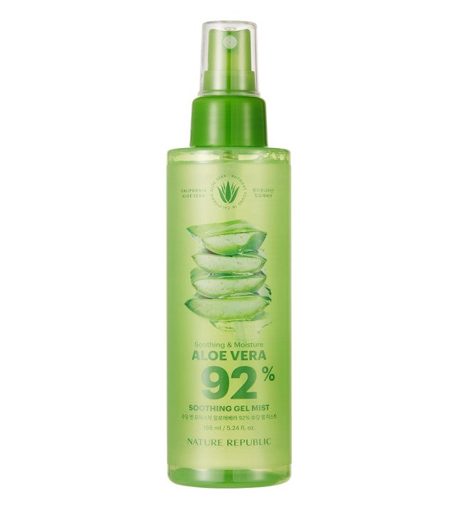 NATURE REPUBLIC Soothing & Moisture Aloe Vera 92% Soothing Gel Mist | Brume Rafraichissante Hydratante