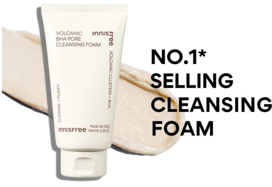 innisfree Volcanic BHA Pore Cleansing Foam | Mousse Nettoyante Exfoliante Purifiante Anti-Sébum