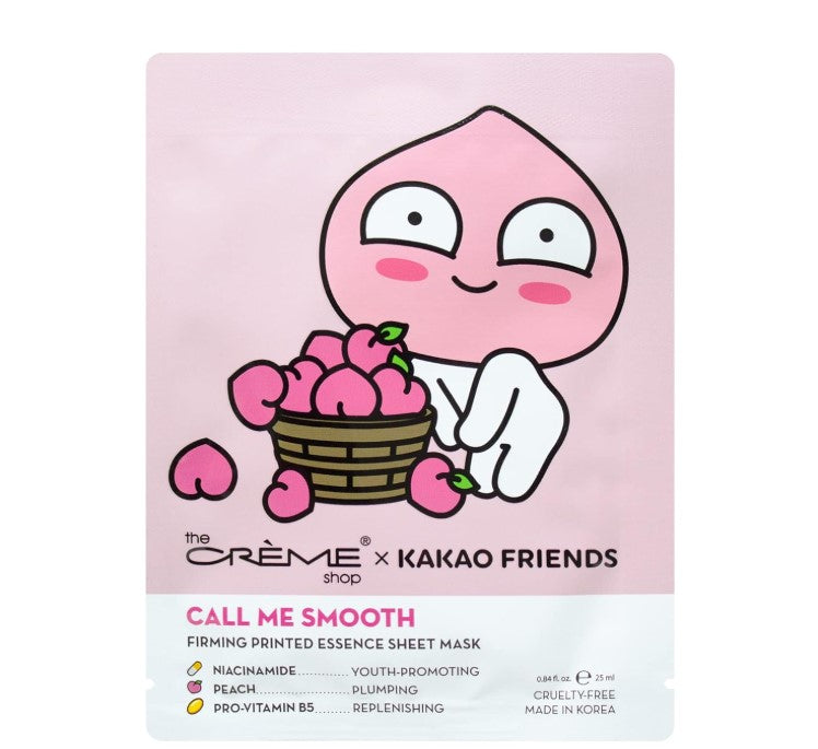 The Crème Shop x Kakao friends Call me smooth sheet mask | Masque hydratation Intense Illuminant