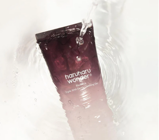 Haruharu WONDER Black Rice Triple AHA Gentle Cleansing Gel | Gel Nettoyant Eclaircissant au Riz Noir & AHA