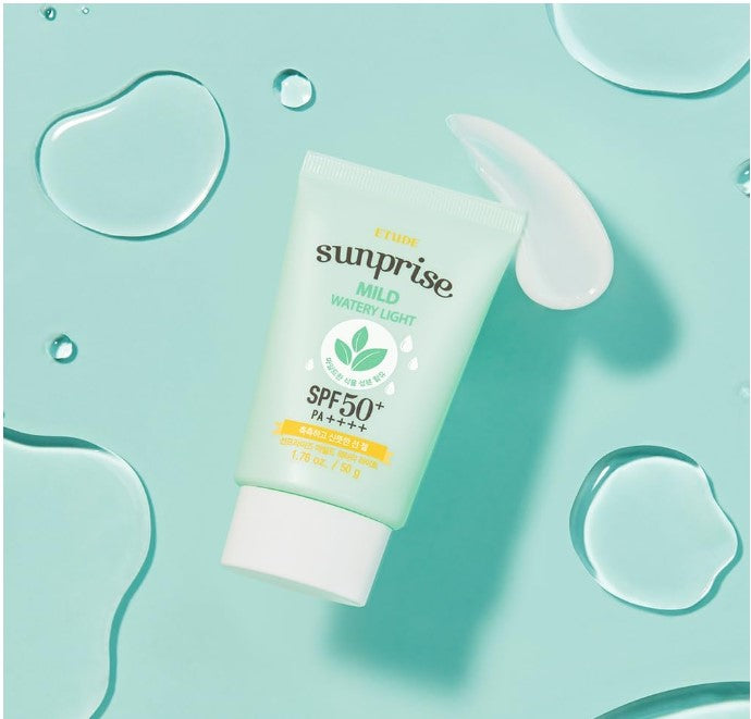 ETUDE Sunprise Mild Watery Light | Crème Solaire Léger, Non Grasse & Protecteur UVA et UVB