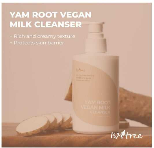 Isntree Yam Root Vegan Milk Cleanser | Lait Nettoyant Doux & Nourrissant Apaisant