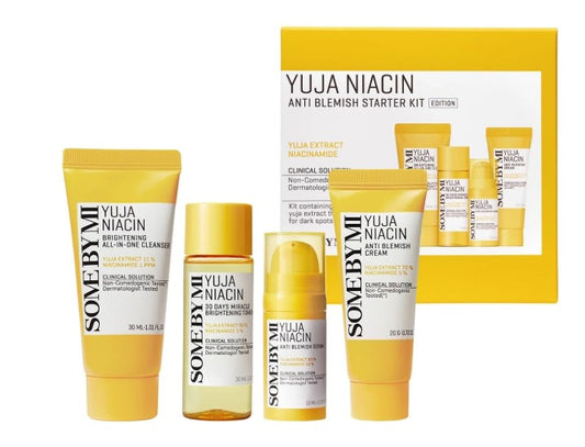 SOME BY MI Yuja Niacin Anti Blemish Starter Kit | Kit Routine Beauté Complète 4 produits