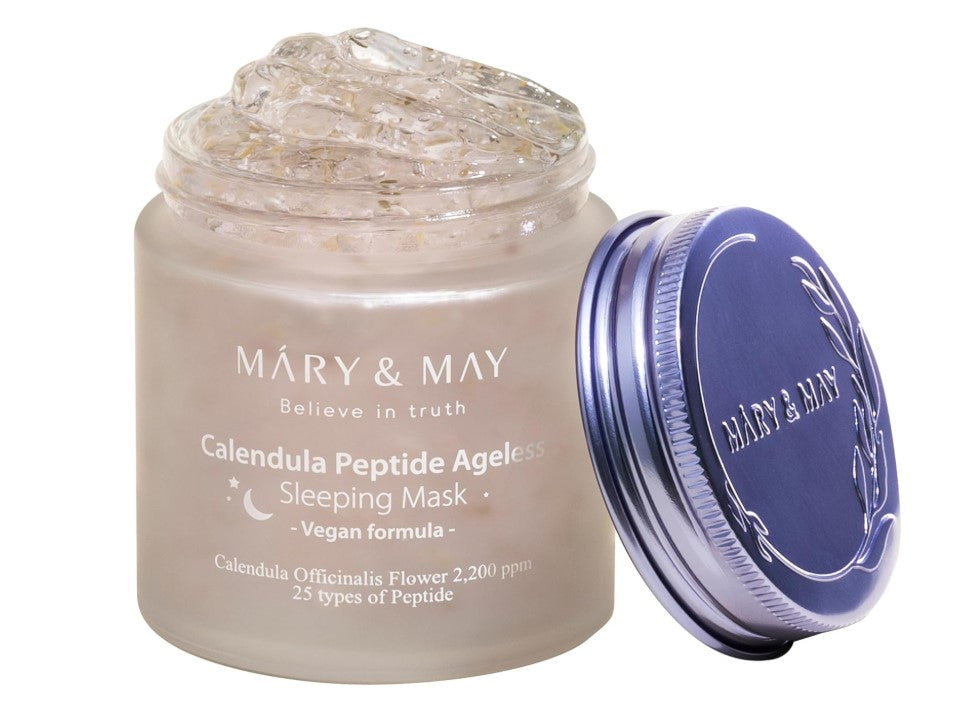 Mary&May Calendula Peptide Ageless Sleeping Mask | Masque de nuit Hydratant Intense Non Gras