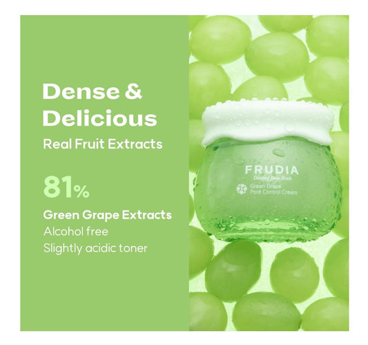 FRUDIA Green Grape Pore Control Cream | Crème Hydratante Anti Sébum