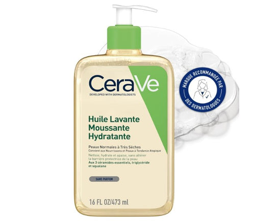 CERAVE Huile Lavante Moussante Hydratante | Peaux sèches à très sèches