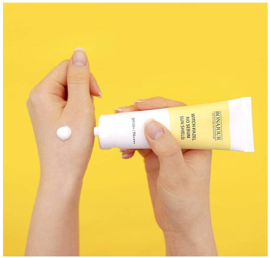 BONAJOUR Witch Hazel No Sebum Sun Shield | Ecran Solaire Hydratant Anti-Sébum
