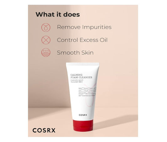 COSRX AC Collection Calming Foam Cleanser | Nettoyant Moussant Doux Exfoliant