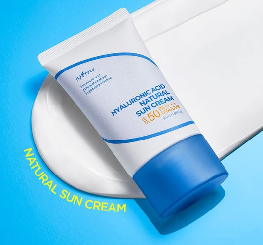 Isntree Hyaluronic Acid Natural Sun Cream | Crème Solaire Hydratante Peaux Sensibles