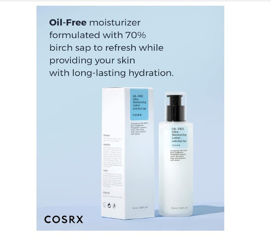 COSRX Oil Free Ultra Moisturizing Lotion with Birch Sap | Lotion Hydratante Légère Non Grasse