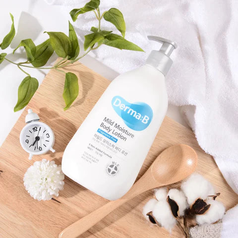 Derma: B Mild Moisture Body Lotion | Lait Corps Hydratant Doux Peau Sensible, Sèche ou Irritée