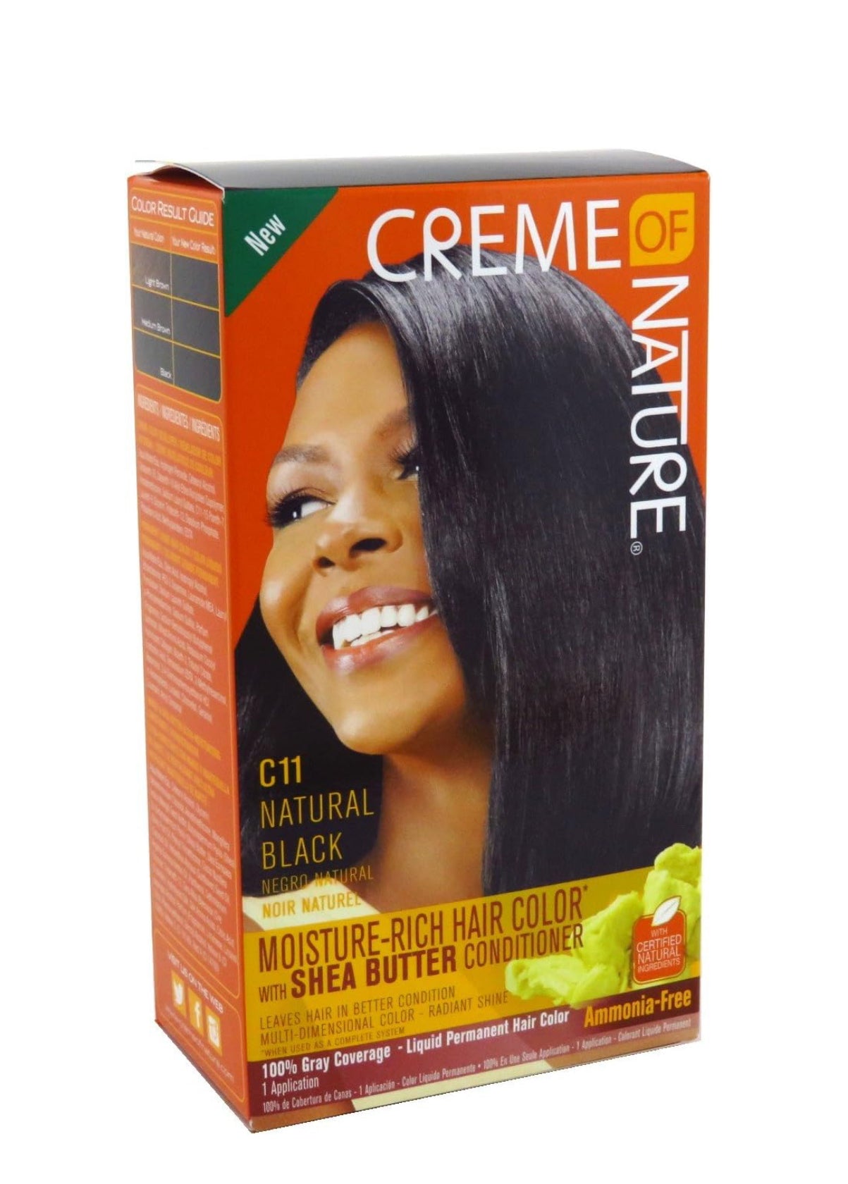 CREME OF NATURE C11 Natural Black | Teinture au Beurre de Karité | Sans Ammoniaque