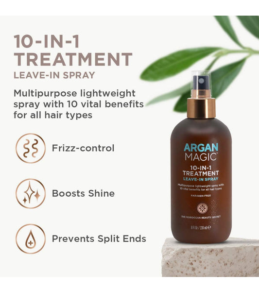 ARGAN MAGIC Spray 10 in 1 Hair Treatment & Stylizing Leave-in | Soin Coiffant & Demelant Nutrition Intense