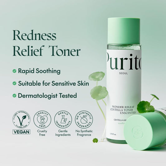 PURITO Centella Unscented Toner | Toner Apaisant Hydratant Sans Parfum