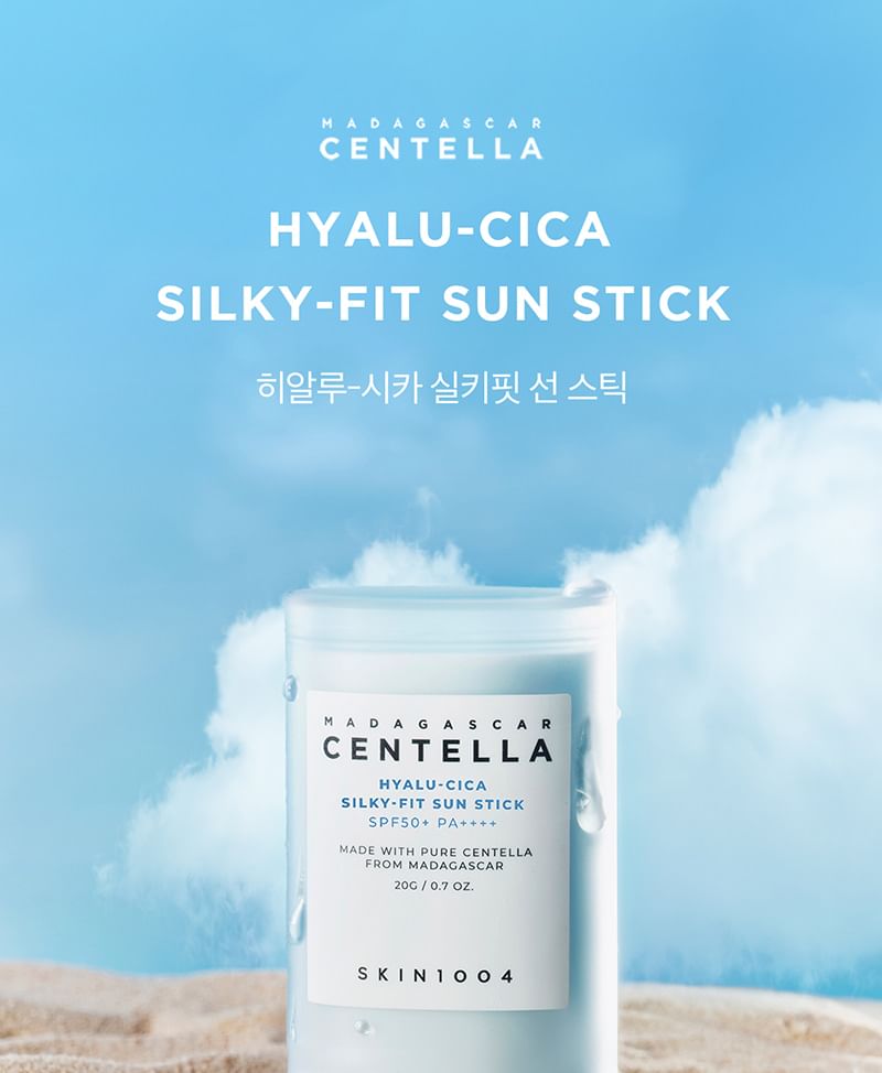SKIN 1004 Madagascar Centella Hyalu-Cica Silky-Fit Sun Stick | Ecran Solaire Hydratant Stick Non Gras Non Collant
