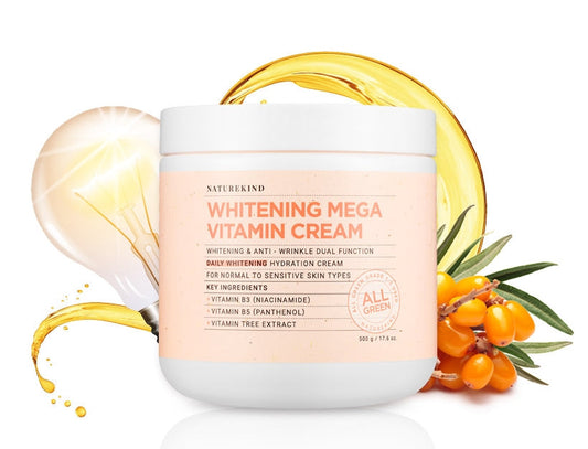 NATUREKIND Whitening Mega Vitamin Cream | Crème Eclat Multifonction Eclaircissante Lissante Revitalisante