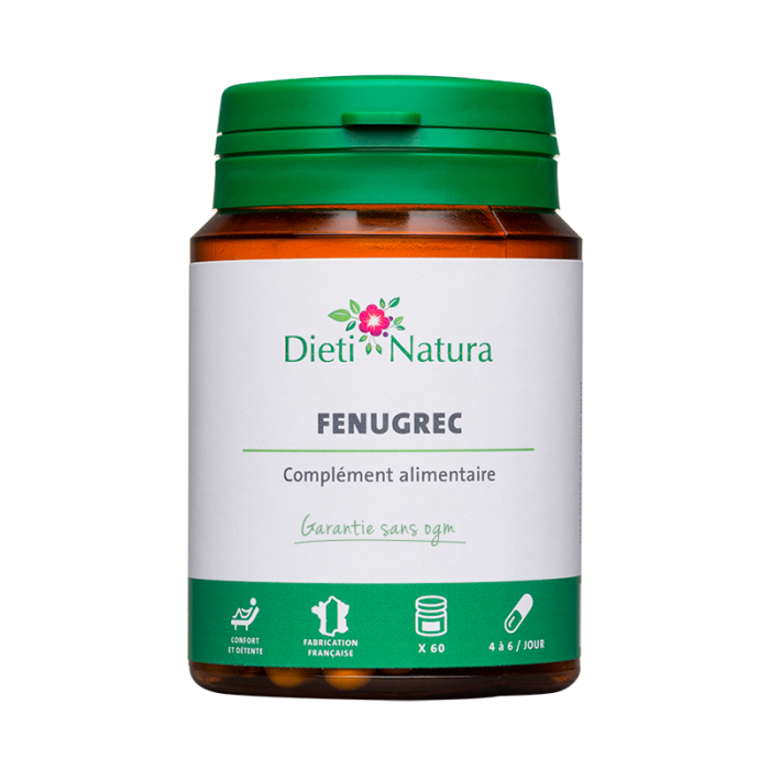 DIETINATURA Fenugrec 60 gélules | Digestion, Glycémie, Forme & Muscle