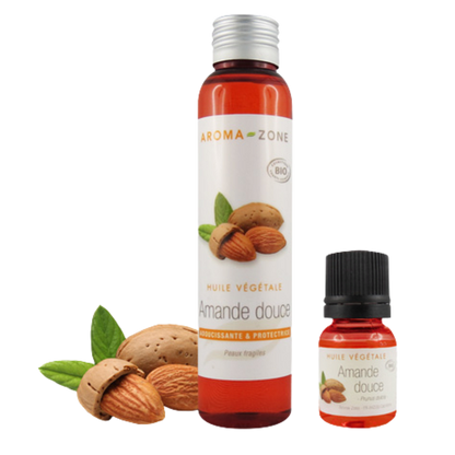 AROMAZONE Huile d'Amande douce BIO | Nourrissante Apaisante Adoucissante
