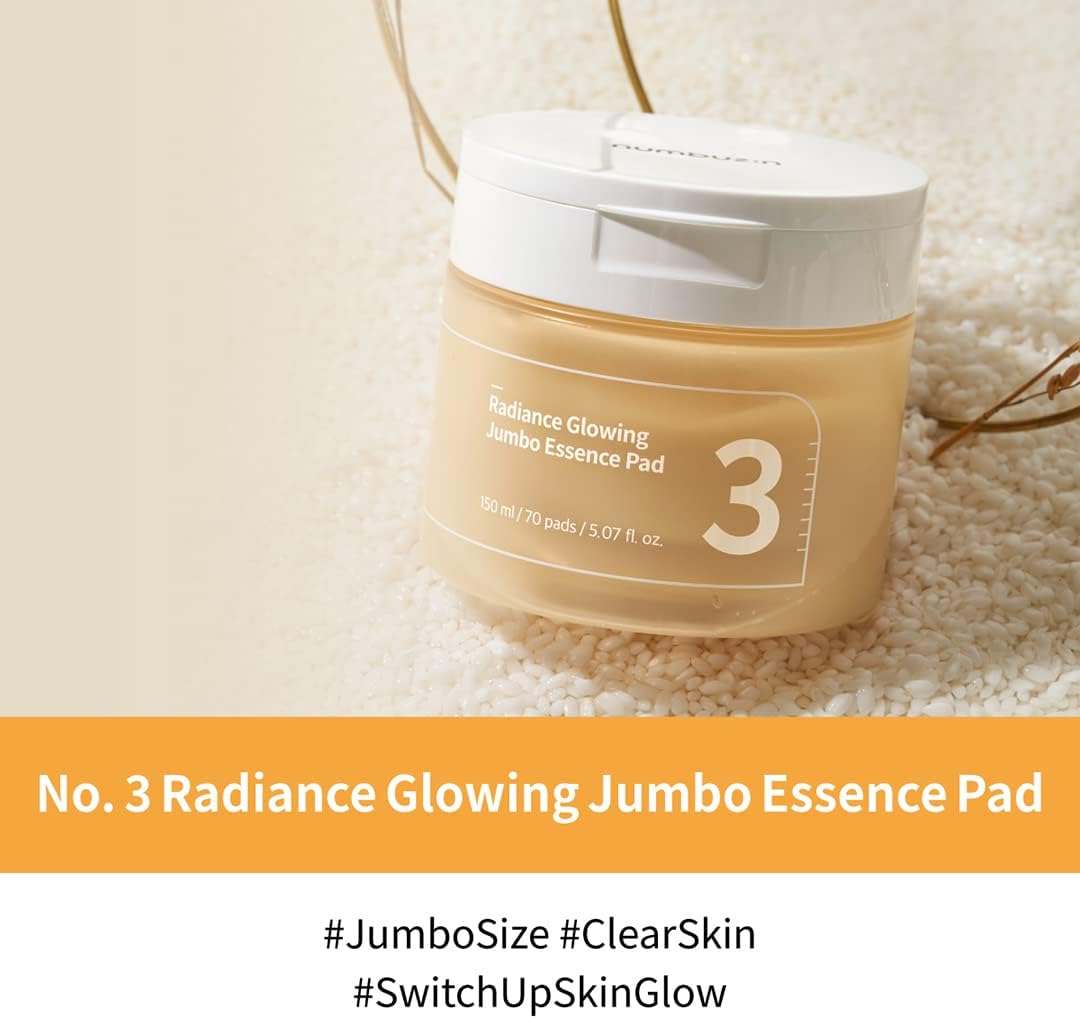 NUMBUZIN No.3 Radiance Glowing Jumbo Essence Pad | Lingettes Tonifiant & Hydratant