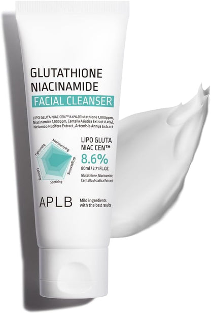 APLB Glutathione Niacinamide Facial Cleanser | Nettoyant Visage Eclaircissant Glutathion