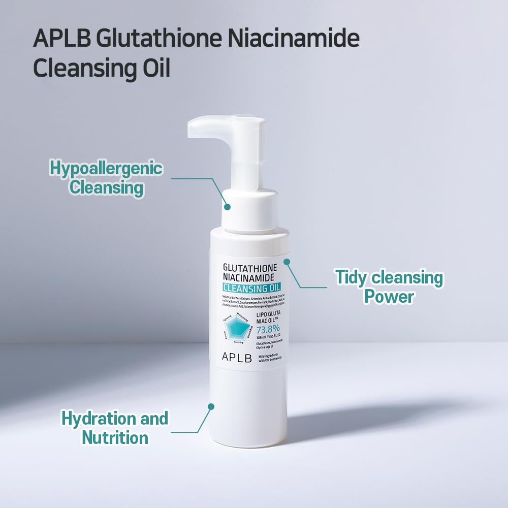 APLB Glutathione Niacinamide Cleansing Oil | Huile Démaquillante Uniformisant Illuminant