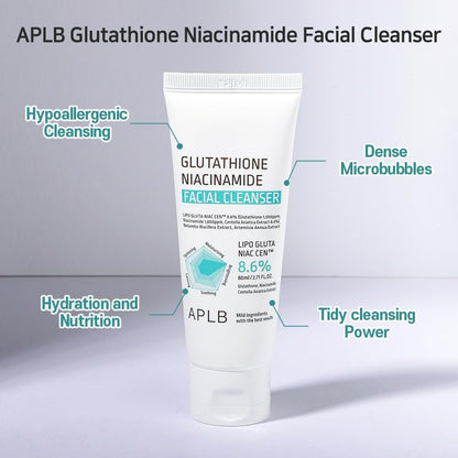 APLB Glutathione Niacinamide Facial Cleanser | Nettoyant Visage Eclaircissant Glutathion