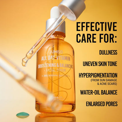 JUMISO All Day Vitamin Brightening & Balancing Facial Serum | Sérum Facial Vitaminé Éclaircissant Revitalisant Anti Taches
