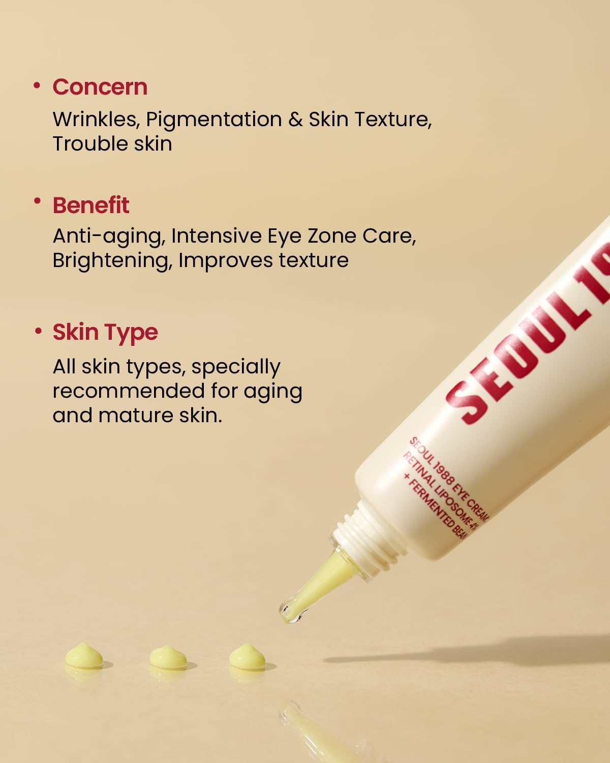 KSECRET SEOUL 1988 Eye Cream : Retinal Liposome 4% + Fermented Bean [30ml]