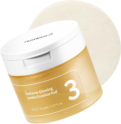 NUMBUZIN No.3 Radiance Glowing Jumbo Essence Pad | Lingettes Tonifiant & Hydratant