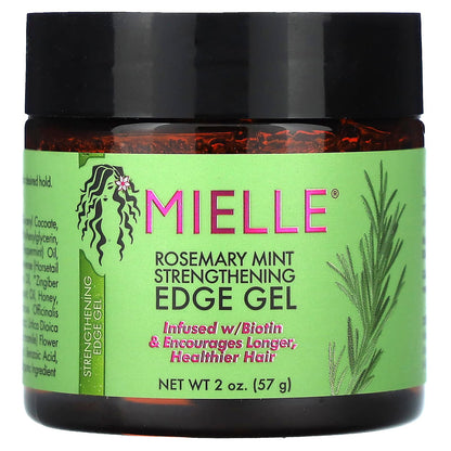 Mielle Organics Rosemary Mint Strengthening Edge Gel | Gel Fixation, Renforcement & Brillance