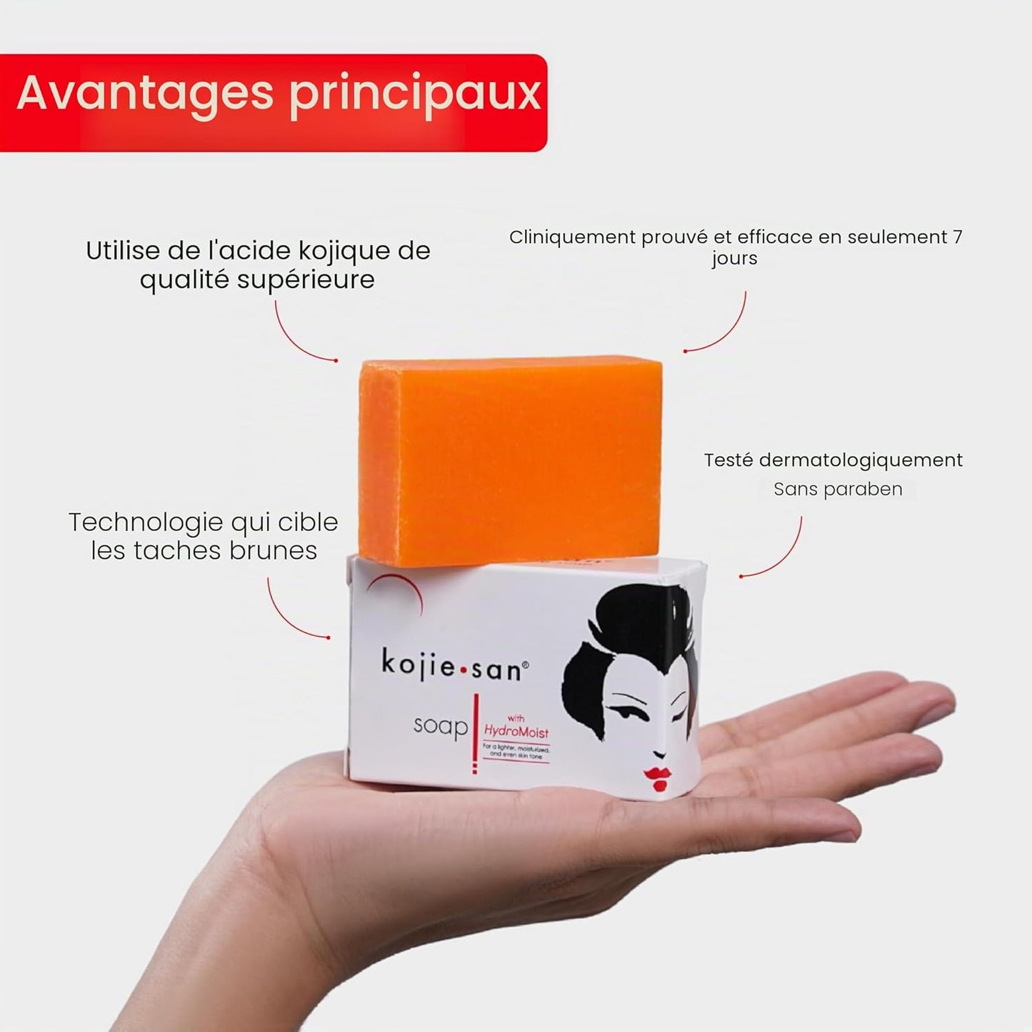KOJIE SAN Skin Lightening Soap | Savon Eclaircissant Unifiant Lissant