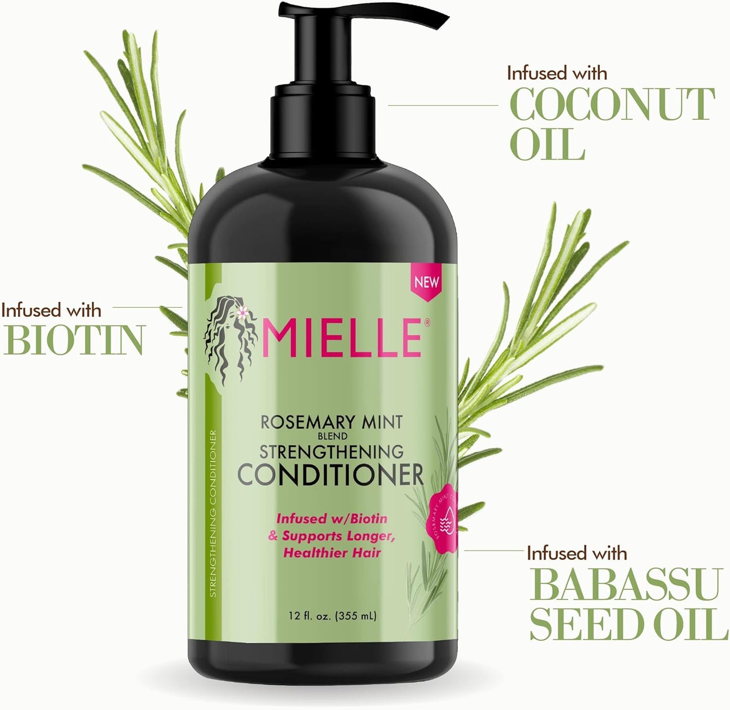 Mielle Organics Rosemary Mint Strengthening Leave-In Conditioner | Soin Sans Rinçage Ultra-Nourrissant