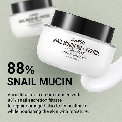 JUMISO Snail Mucin 88 + Peptide Facial Cream | Crème Revitalisante & Reparatrice