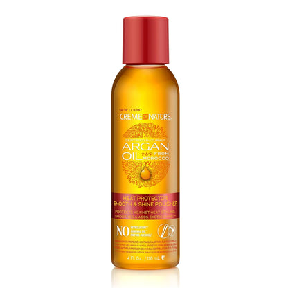 Creme of Nature Smooth & Shine Polisher Hair Serum Heat Protectant with Argan Oil | Sérum Protecteur Chaleur Lissant