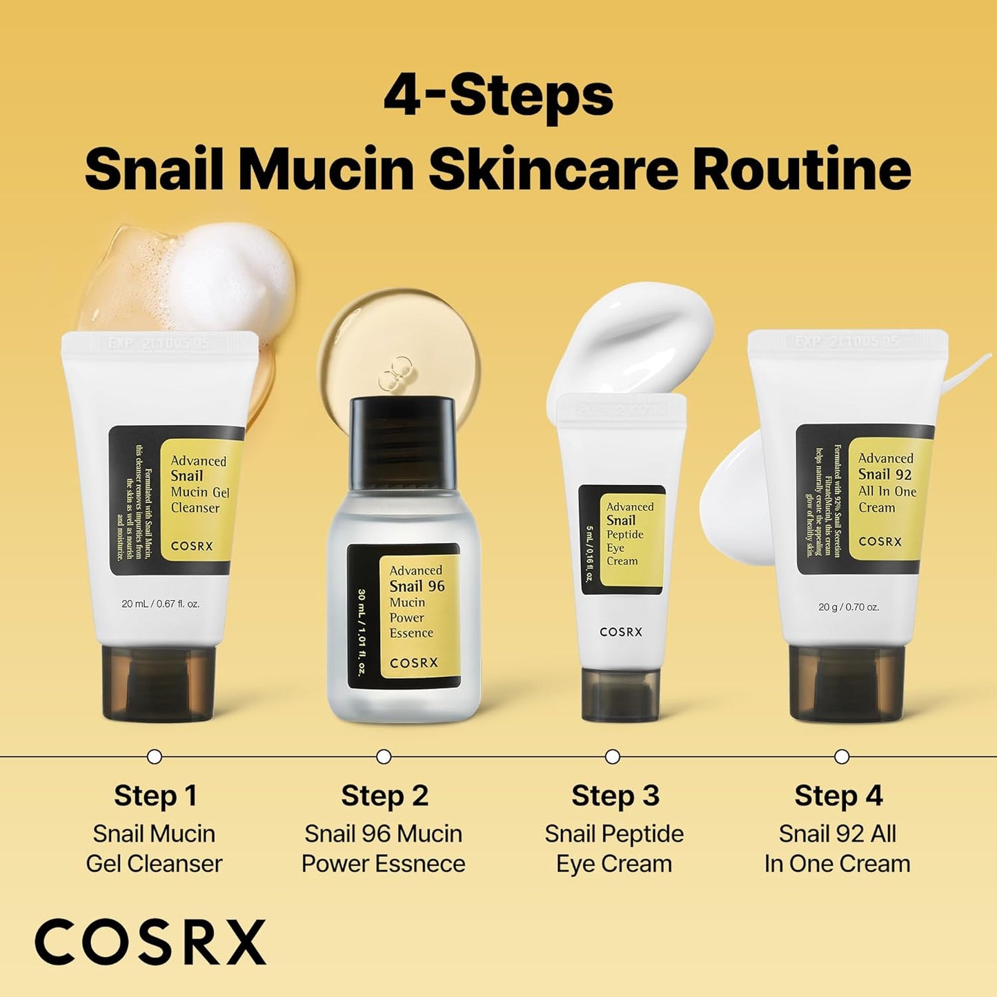 COSRX All About Snail Kit | Kit Best Seller Mucine Escargot Régénérante Apaisante