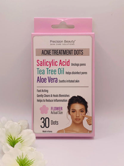 Precision beauty acne treatment dots Salicylic Acid Tea Tree Aloe Vera | Patch Visage Acné Apaisant